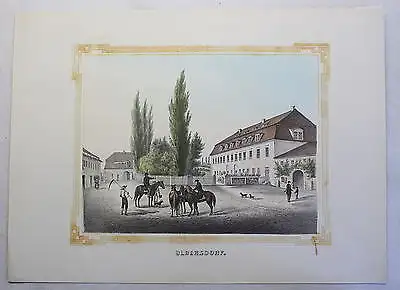kolor Lithografie Ulbersdorf Poenicke Schlösser & Rittergüter um 1855 Sachsen xz