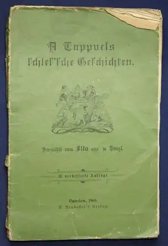 A Tuppoels Schles'sche Geschichten 1900 Belletristik Literatur Erzählungen sf