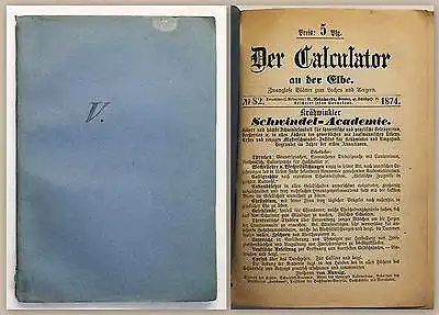 Der Calculator Blätter zum Lachen & Ärgern 1874, Nr.82-100 + Nr.104 Dresden xy