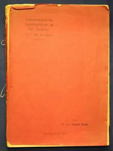 Damm Veränderungen der Landoberfläche im König. Sachsen 1. Teil Gewässer 1909 sf