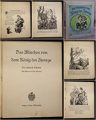 Schaefer Das Märchen von dem König der Zwerge um 1912 Kinderbuch Sagen sf