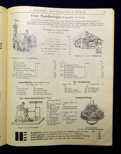 Werbezeitung von J. Brendel Nutzbringender Zeitvertreib Laubsägerei um 1920 sf