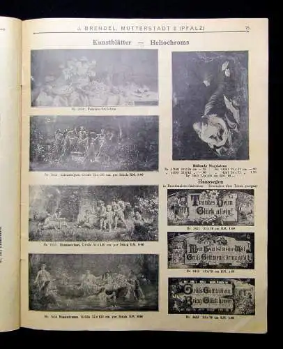 Werbezeitung von J. Brendel Nutzbringender Zeitvertreib Laubsägerei um 1920 sf