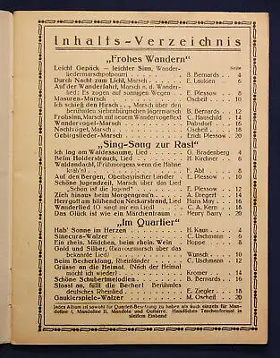 Bernards Sing Sang zur Rast "Gitarre" um 1930 Kunst Kultur Musik Liederbuch sf