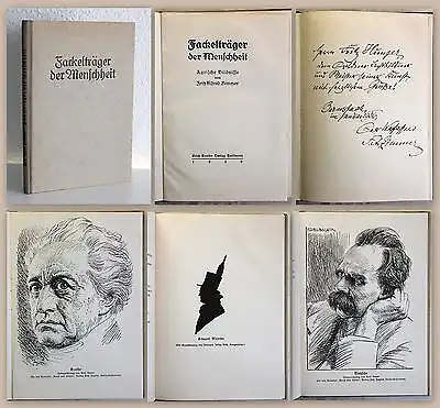 Zimmermann Fackelträger der Menschheit Lyrische Bildnisse 1926 mit Widmung xz
