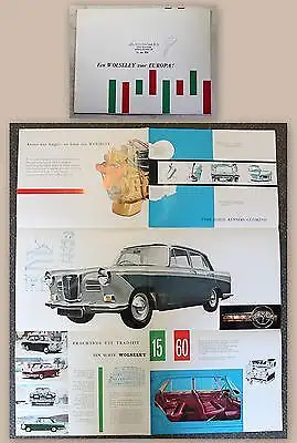 Werbeplakat Poster Broschüre Wolseley 15/60 Automobil um 1960 Oldtimer xz