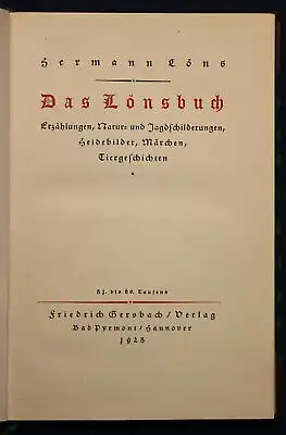 Löhns Das Lönsbuch 1925 Erzählungen Märchen Kinderliteratur Geschichten sf
