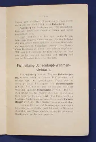Der kleine 20 Pfennig- Führer von Alexandersbad ausgehend um 1890 Reisen js
