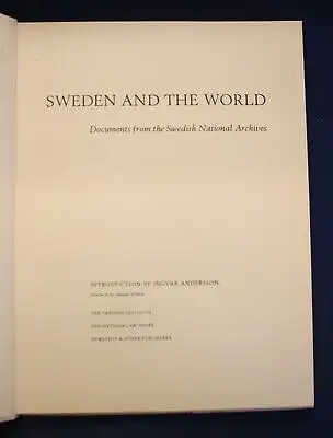 Andersson Sweden and the World Documents from the  National Archives 1960 js