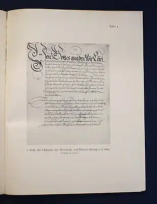 Festschrift Die Geschichte der Innung der Baumeister zu Dresden 1913 Handel js