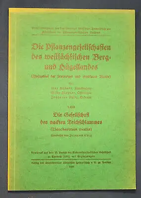 Kästner die Pflanzengesellschaften des westsächs. Berg- & Hügellandes 1939 sf