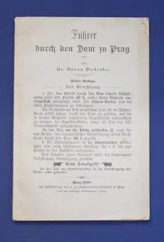 Podlaha Führer durch den Dom zu Prag 1908 Veitsdom Ortskunde Landeskunde js