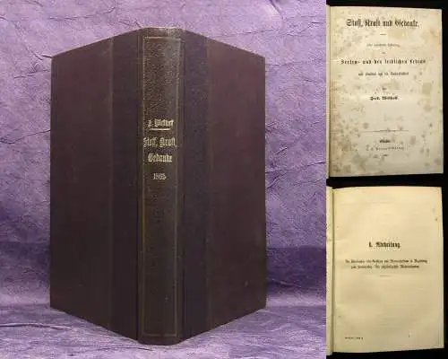 Westhoff Stoff, Kraft und Gedanke Erklärung des Seelen des leiblichen Leben