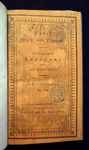 Bertuch Paris Wien u London 2. Teil Ein fortgehendes Panorama 1811 Landeskunde m