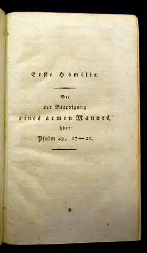 Homolien für Landgemeinen bei Trauerfällen 1799 Selten Theologie Kirche mb
