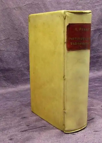 Perez, Antonio 1689 Instituciones Imperiales Erotematibus Distinctae Atque... am