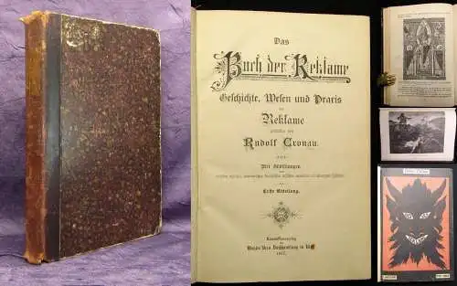 Cronau Das Buch der Reklame 5 Teile in 1, 1887 Geschichte Praxis Wesen js