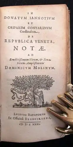 Donato Donati Iannotii Florentini Dialogi de Repub. Venetorum 2 in 1 Bd. js