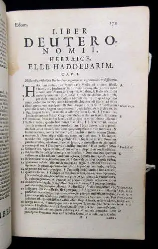 Rößlin Biblia Sacra Veteris et Novi Testamenti plein velin d`epoque 3 in 1, 1664