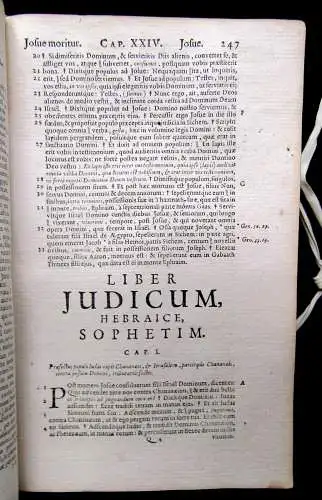 Rößlin Biblia Sacra Veteris et Novi Testamenti plein velin d`epoque 3 in 1, 1664