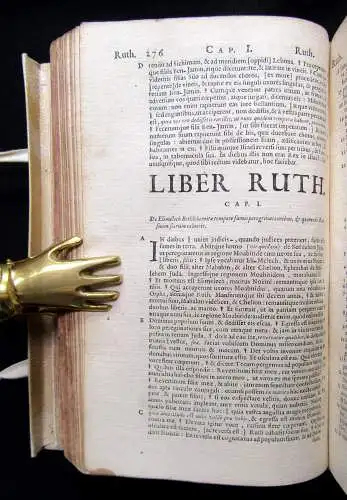 Rößlin Biblia Sacra Veteris et Novi Testamenti plein velin d`epoque 3 in 1, 1664