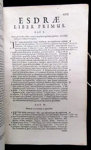 Rößlin Biblia Sacra Veteris et Novi Testamenti plein velin d`epoque 3 in 1, 1664