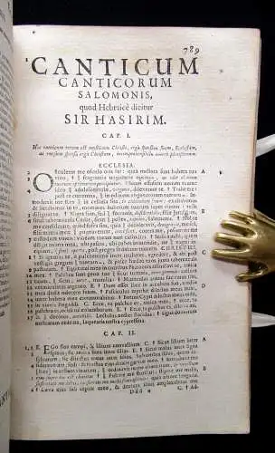 Rößlin Biblia Sacra Veteris et Novi Testamenti plein velin d`epoque 3 in 1, 1664