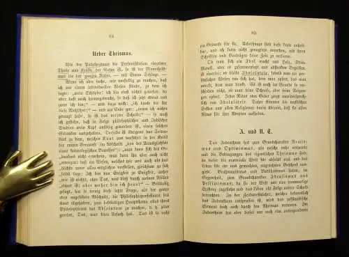 Schopenhauer Arthur Ueber Religion und Schicksal 1891 Lyrik Literatur js