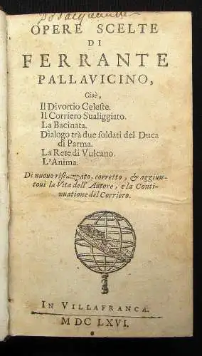 Pallavicino Opere scelte di Ferrante Pallavicino : cioe?, Il diuortio 1566 js