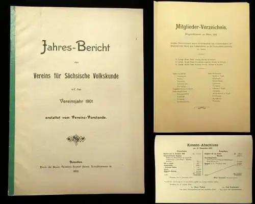 Jahres-Bericht des Vereins für sächs. Volksunde auf das Vereinsjahr 1901 1902 js