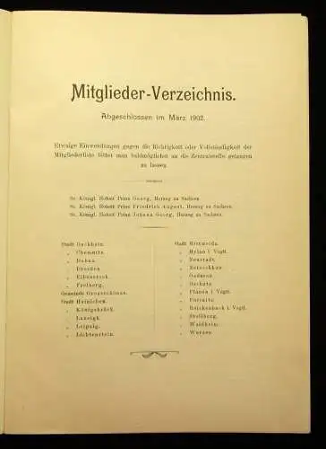 Jahres-Bericht des Vereins für sächs. Volksunde auf das Vereinsjahr 1901 1902 js