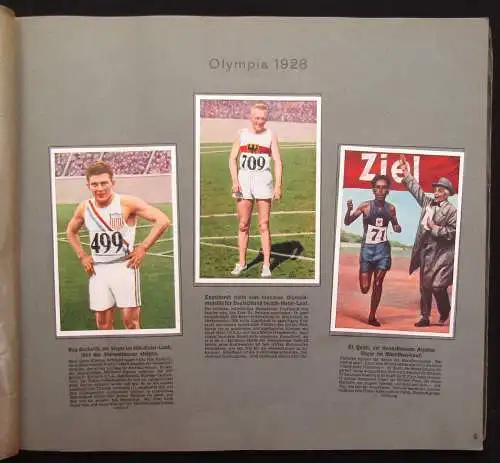 Sammelbilderalbum Sport-Bilder Olypia Amsterdam 1928 mit 84 Bildern komplett mb