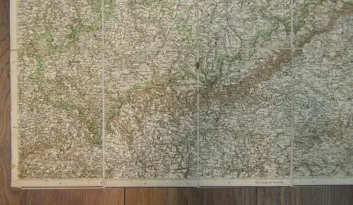 Sachsen vor 1918 Karte auf Leinen gezogen , um 1915 59x 80 cm Führer Saxonica js