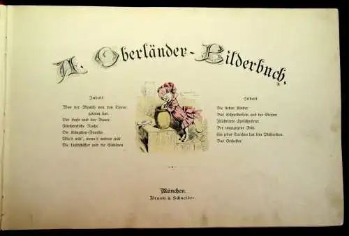 A. Oberländer- Bilderbuch ca. 1900 Mit 113 farb. Abbildungen Braun u.Schneider j