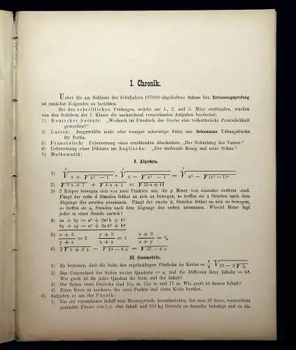 Prietzel 5. Jahresbericht Realschule II. Ordnung zu Löbau i. S. 1881 Wissen mb