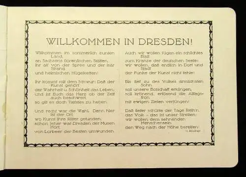 Festschrift Verbands- Tagung 1921 Dresden Sachsen Saxonica Führer  js