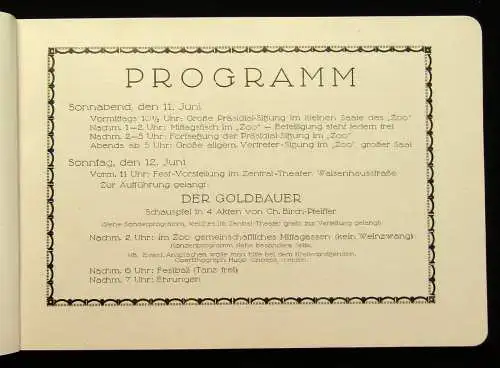 Festschrift Verbands- Tagung 1921 Dresden Sachsen Saxonica Führer  js