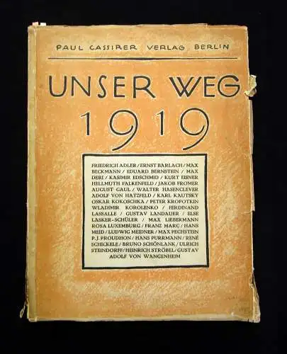 Cassirer Unser Weg 1919 Kunst Kultur Lithographie 8 ganzseitige Abbildungen js