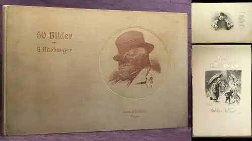 50 Bilder von E.Harburger Gedichte Geschichten Erzählungen um 1900 js