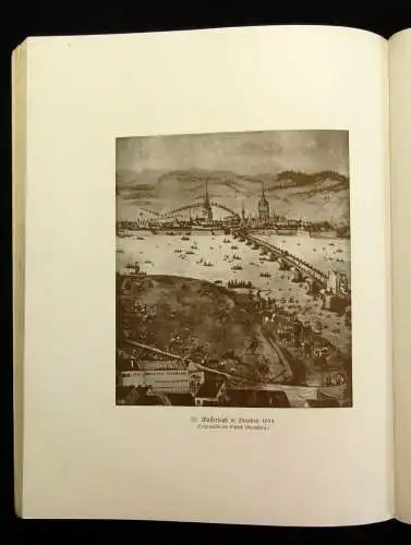 Nagel Die alte Dresdner Augustusbrücke 1924 Saxonica Sachsen Ortskunde js