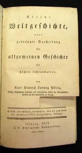C.H.L.Pölitz 1829 Kleine Weltgeschichte oder gedrängte Darstellung der allg...am
