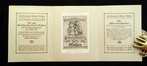 Mochmann, Paul 1921 Die Mär vom Sperber. Minibuch mit Festmarke am