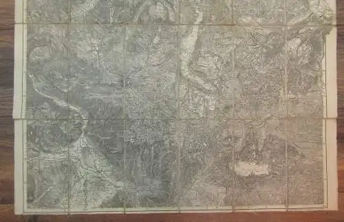 Specialkarte Berchtesgadener Alpen+ Beilage Kartenbeilage zum Führer 1935,1912 j