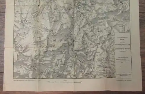 Specialkarte Berchtesgadener Alpen+ Beilage Kartenbeilage zum Führer 1935,1912 j