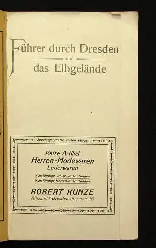 2 Hefte Dresdner Wanderbuch / Dresden und das Elbgelände 1921 Geografie js
