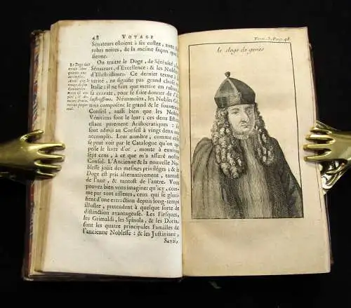 Misson, Maximilien 1743 Voyage d'Italie par Maximilien Misson. 4 T. in 4 Bde am