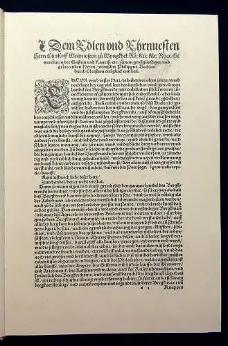 Agricola Vom Bergwerck 12 Bücher 1557, Faksimile 1985 Geschichte Erzählungen js