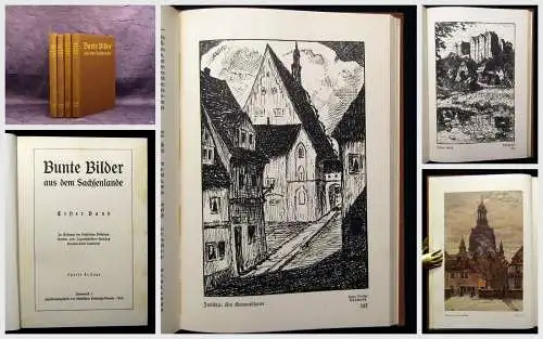 Sächs. Pestalozzi-Verein Bunte Bilder aus d Sachsenlande 1-4 1925-1933 Ortskunde