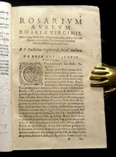 Pepin 1592 Rosarium aureum B. Mariae Virginis non solum verbi [...] Einband