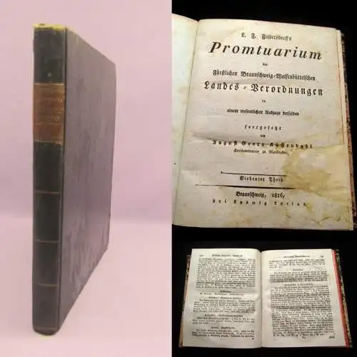 Promtuarium, Landesverordnungen, Braunschweig-Wolfenbüttel, 1816, Fredersdorff